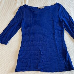 Vibrant Royal Blue 3/4 Sleeve Top